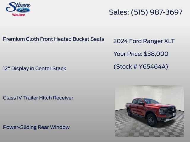 Certified 2024 Ford Ranger XLT w/ Equipment Group 301A High AWD/4WD image 22