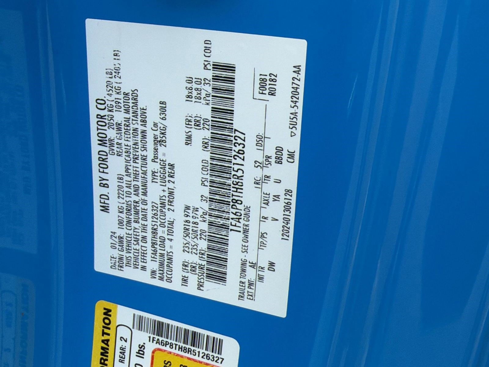 Certified 2024 Ford Mustang Coupe RWD image 19
