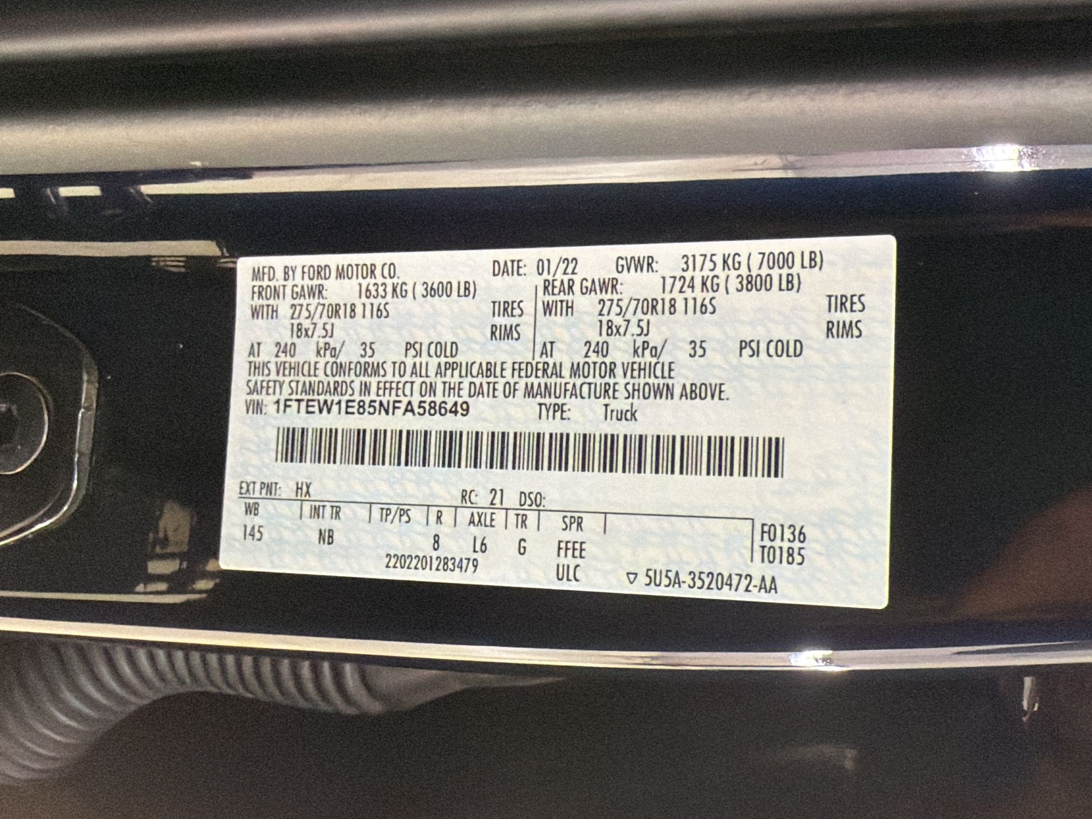 Certified 2022 Ford F150 Tremor w/ Equipment Group 402A High AWD/4WD image 18