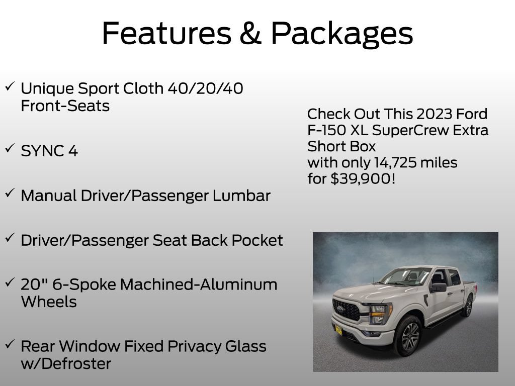 Certified 2023 Ford F150 XL w/ STX Appearance Package AWD/4WD image 13