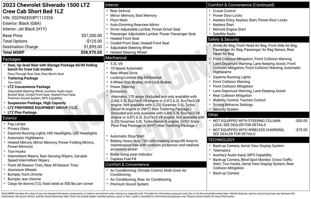 Used 2023 Chevrolet Silverado 1500 LTZ RWD image 7
