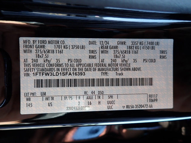 Certified 2025 Ford F150 XLT w/ Equipment Group 302A MID AWD/4WD image 23