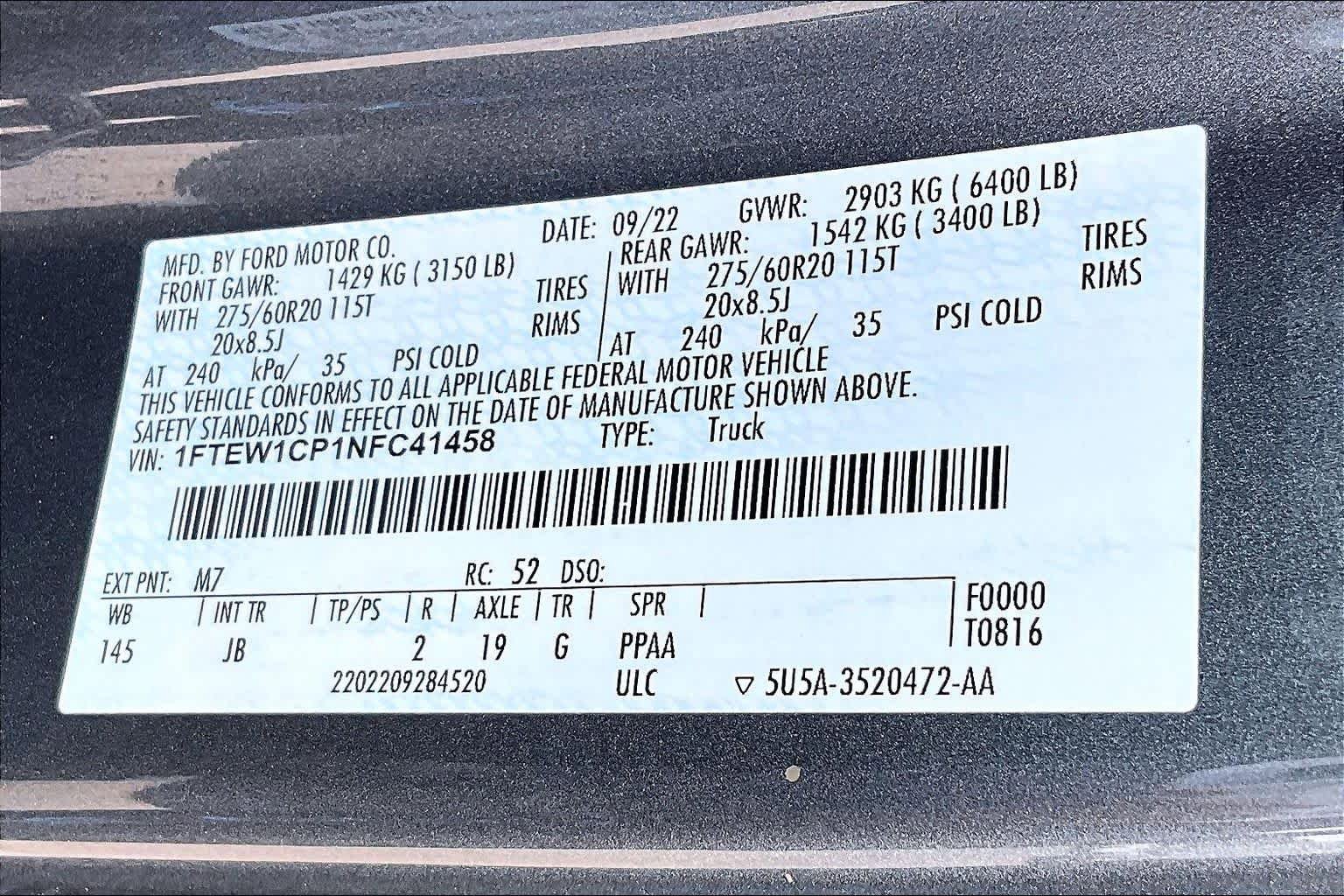 Certified 2022 Ford F150 XL w/ STX Black Appearance Package RWD image 34