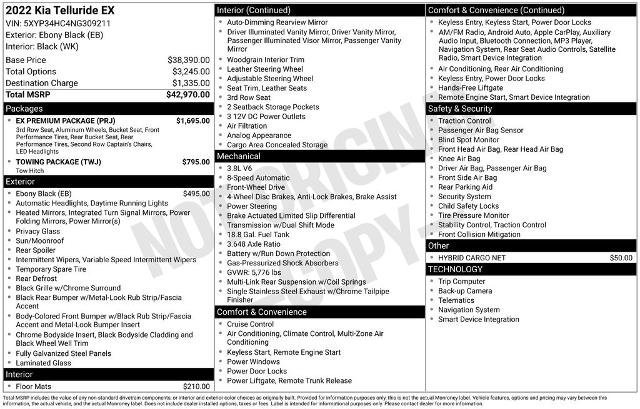 Used 2022 Kia Telluride EX w/ EX Premium Package image 5