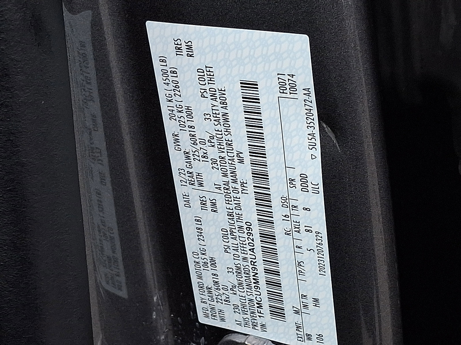 Certified 2024 Ford Escape ST-Line w/ Tech Pack #1 image 30