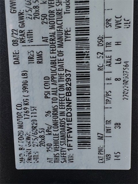 Certified 2022 Ford F150 Platinum w/ Equipment Group 701A High image 36