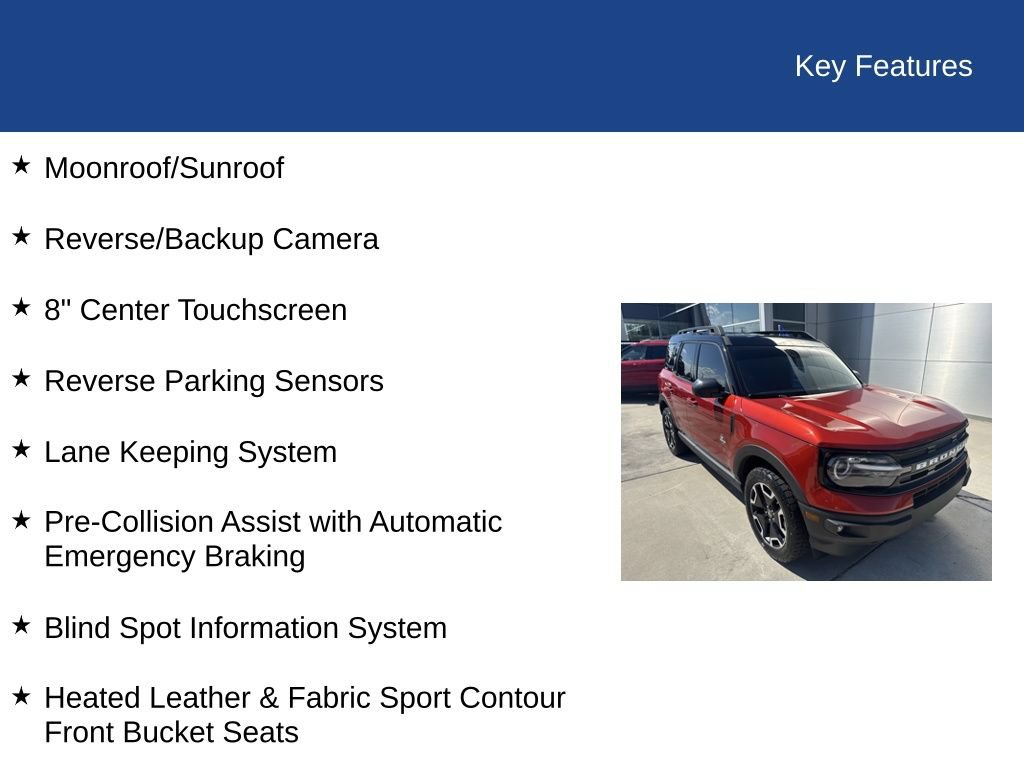 Certified 2023 Ford Bronco Sport Outer Banks w/ Tech Package AWD/4WD image 28