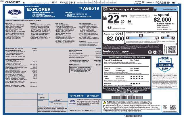 Certified 2023 Ford Explorer Limited w/ Limited Technology Package AWD/4WD image 24