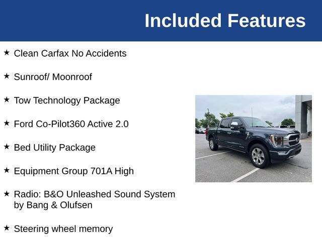 Certified 2022 Ford F150 Platinum w/ Equipment Group 701A High AWD/4WD image 5