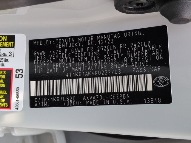 Used 2024 Toyota Camry XSE FWD image 36