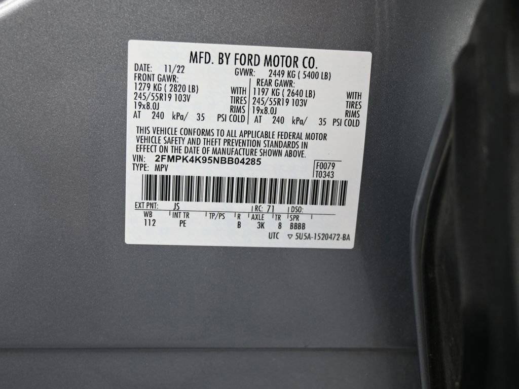 Certified 2022 Ford Edge Titanium w/ Equipment Group 301A image 68