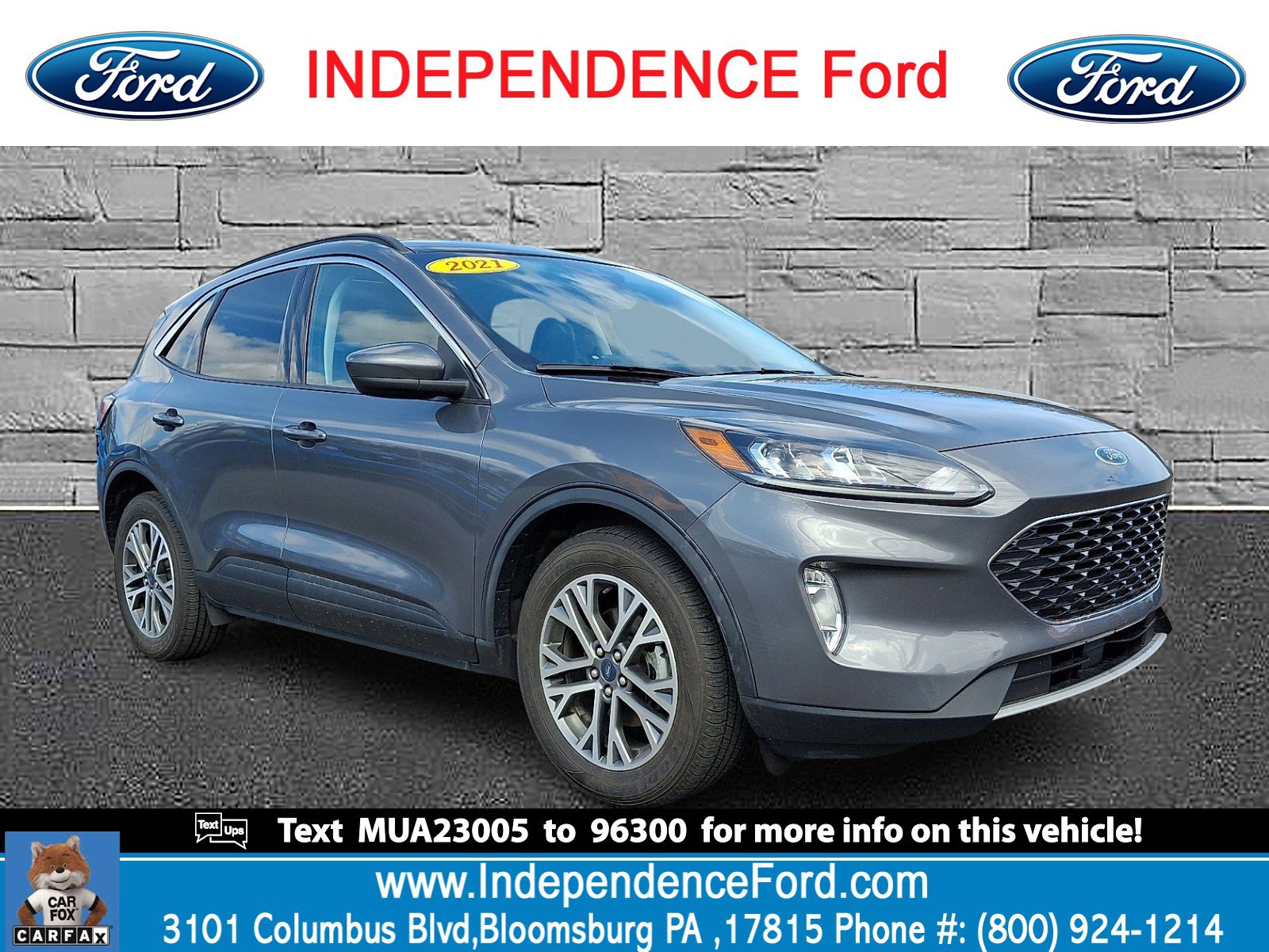 Certified 2021 Ford Escape SEL w/ Technology Package