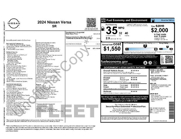 Used 2024 Nissan Versa SR FWD image 6
