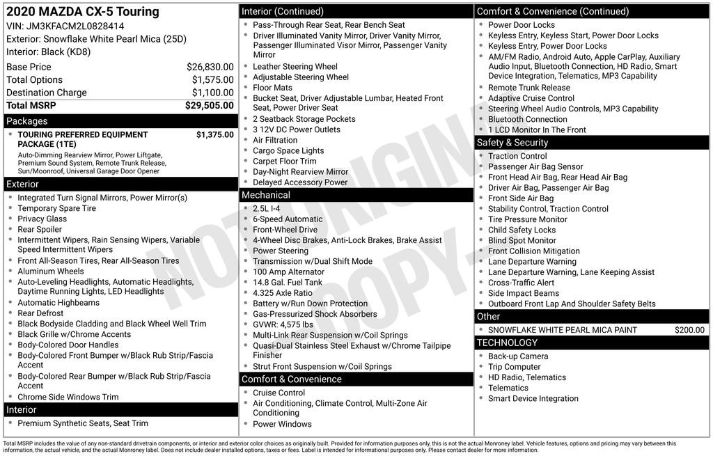 Used 2020 MAZDA CX-5 Touring image 5