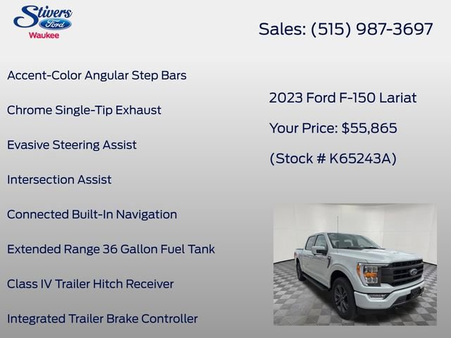 Certified 2023 Ford F150 Lariat w/ Max Trailer Tow Package AWD/4WD image 30