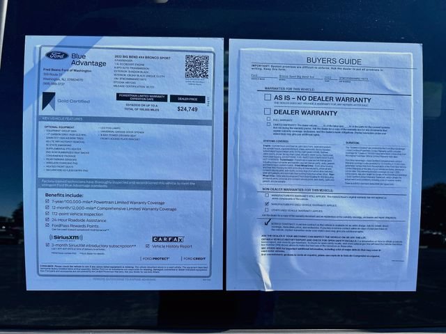 Certified 2022 Ford Bronco Sport Big Bend w/ Convenience Package AWD/4WD image 40