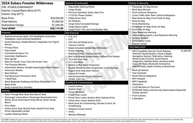 Used 2024 Subaru Forester Wilderness AWD/4WD image 27