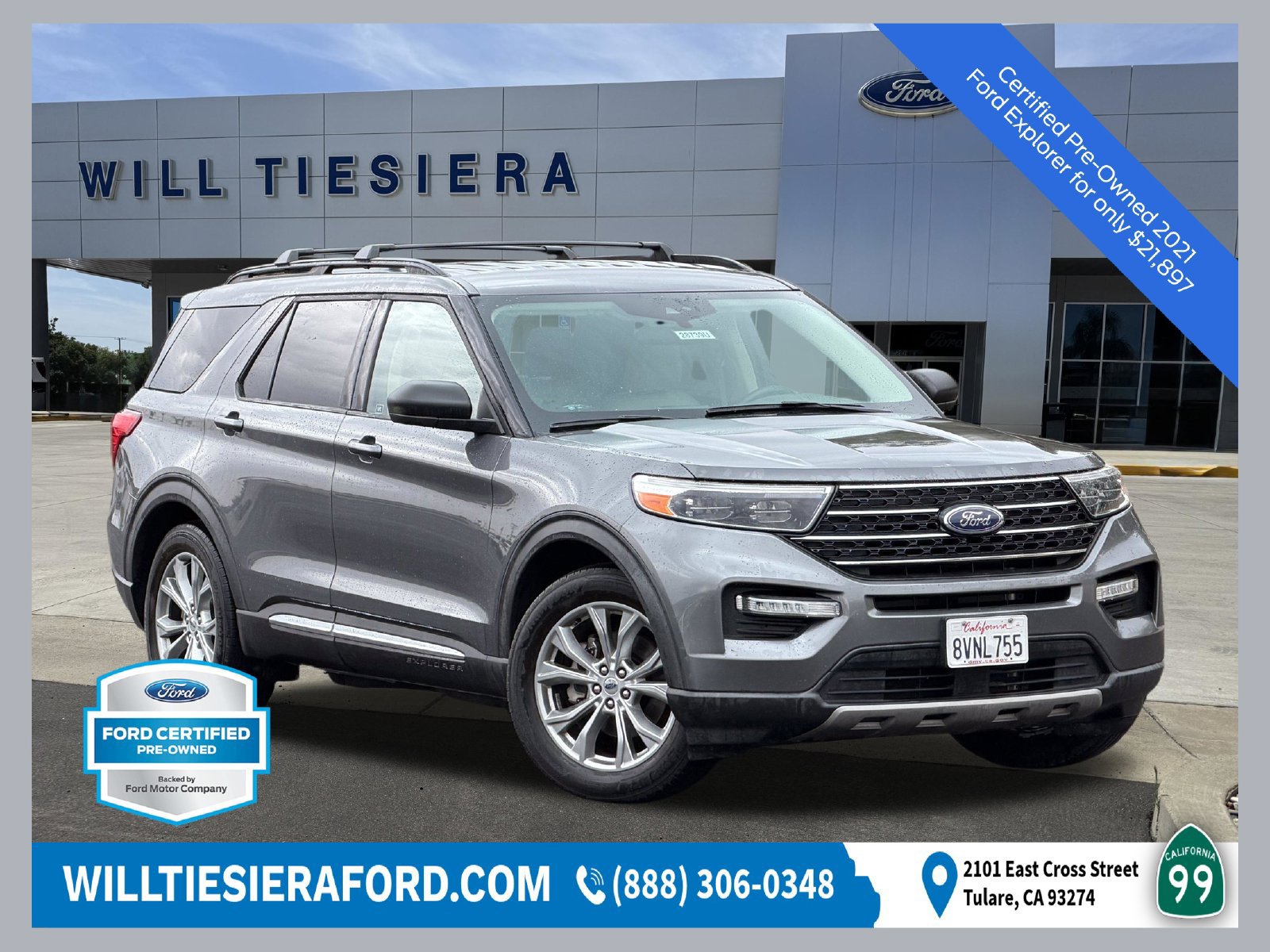 Certified 2021 Ford Explorer XLT w/ Equipment Group 202A RWD 360° Tour