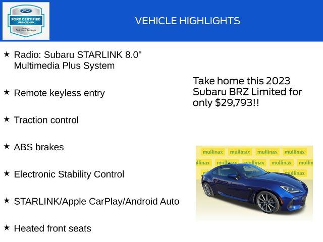 Used 2023 Subaru BRZ Limited RWD image 18