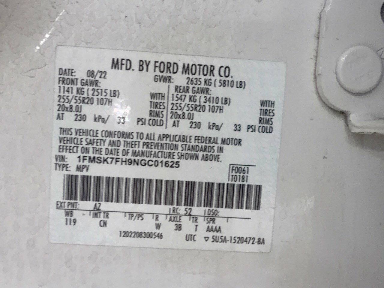 Certified 2022 Ford Explorer Limited w/ Equipment Group 301A RWD image 32