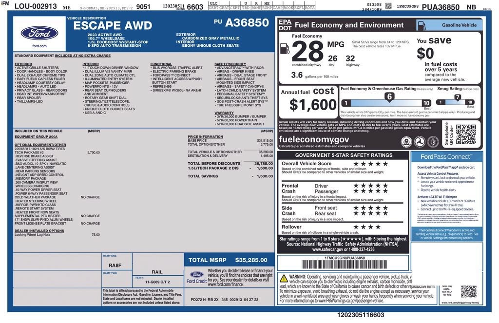 Certified 2023 Ford Escape Active w/ Tech Pack #2 AWD/4WD image 23