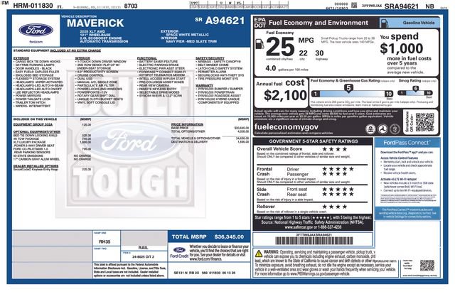 Certified 2025 Ford Maverick XLT w/ XLT Luxury Package AWD/4WD image 2