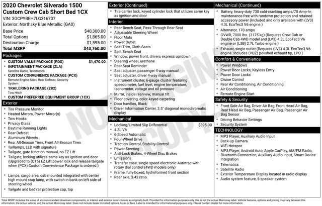 Used 2020 Chevrolet Silverado 1500 Custom w/ Custom Value Package AWD/4WD image 27
