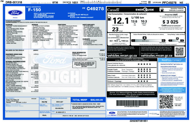 Certified 2023 Ford F150 Lariat w/ Equipment Group 502A High AWD/4WD image 38