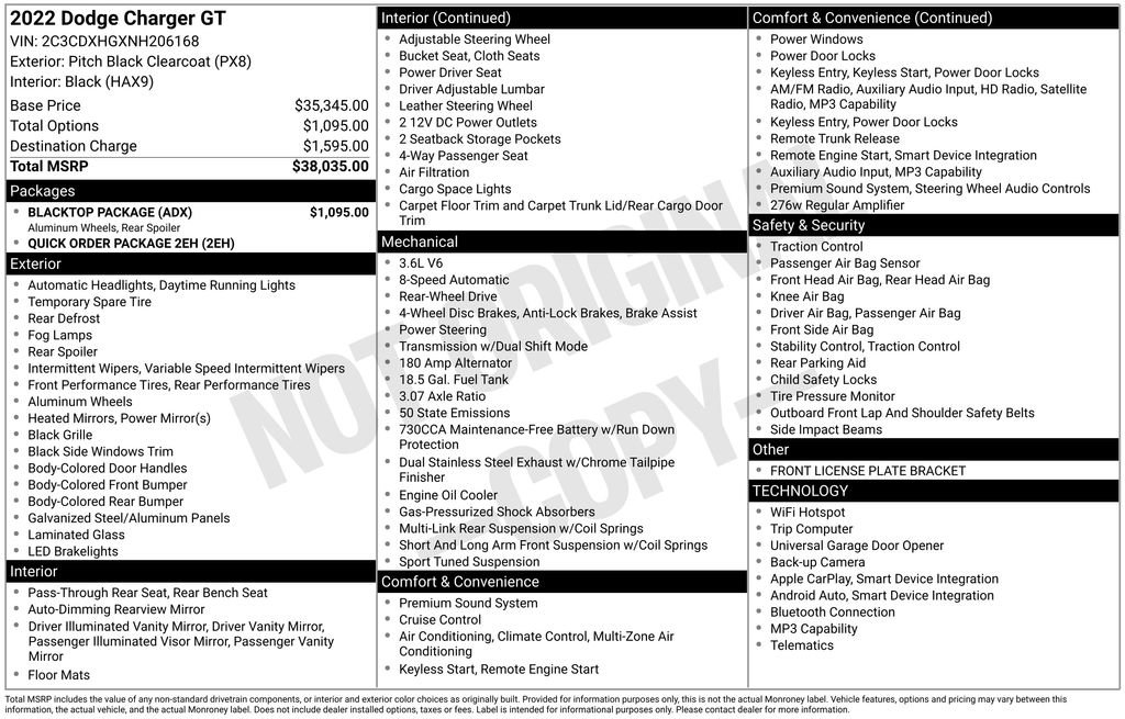 Used 2022 Dodge Charger GT w/ Blacktop Package image 3