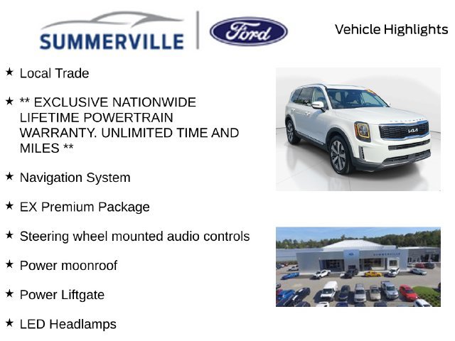 Used 2022 Kia Telluride EX w/ EX Premium Package FWD image 2