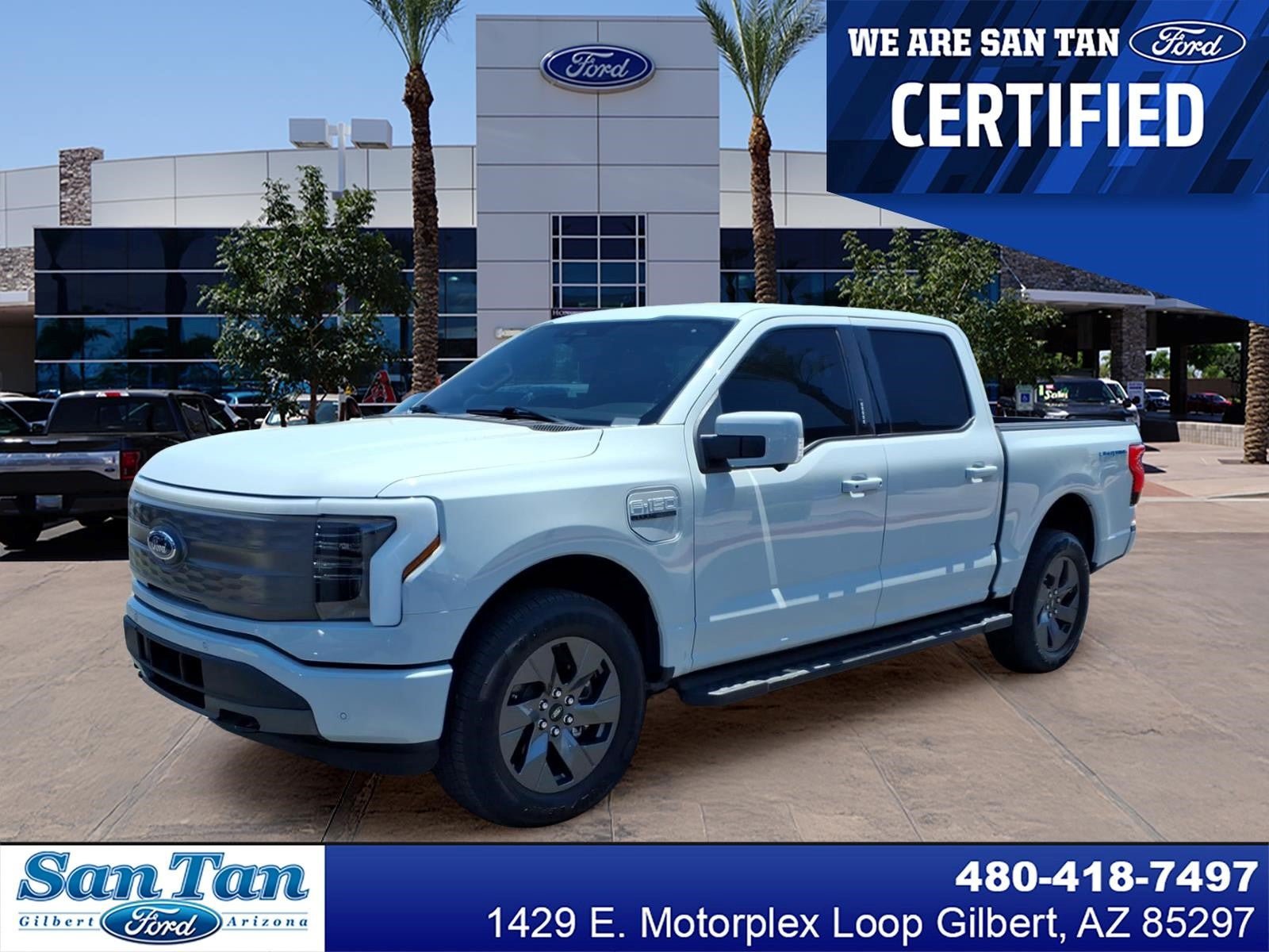 Certified 2023 Ford F150 Lightning Lariat w/ Tow Technology Package