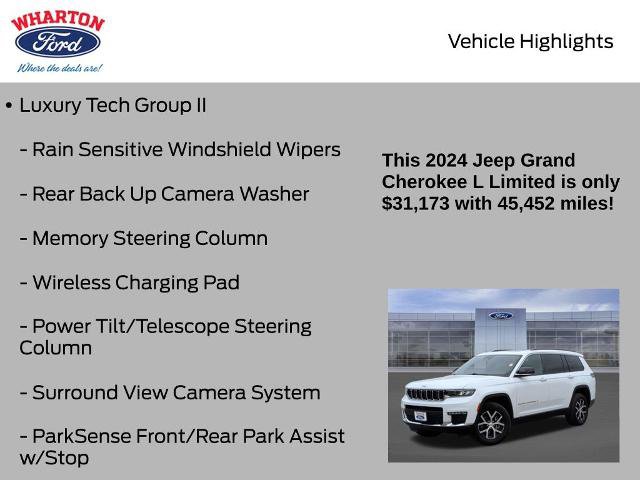 Used 2024 Jeep Grand Cherokee L Limited w/ Luxury Tech Group II AWD/4WD image 10
