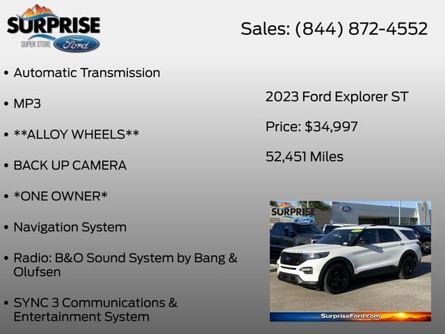 Certified 2023 Ford Explorer ST w/ Equipment Group 401A AWD/4WD image 32