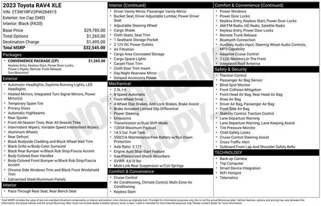 Used 2023 Toyota RAV4 XLE w/ Convenience Package FWD image 31