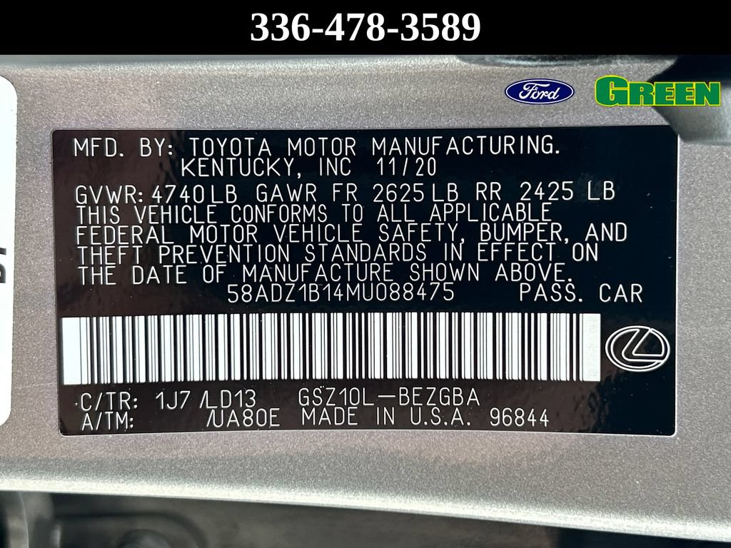 Used 2021 Lexus ES 350 w/ Premium Package FWD image 18