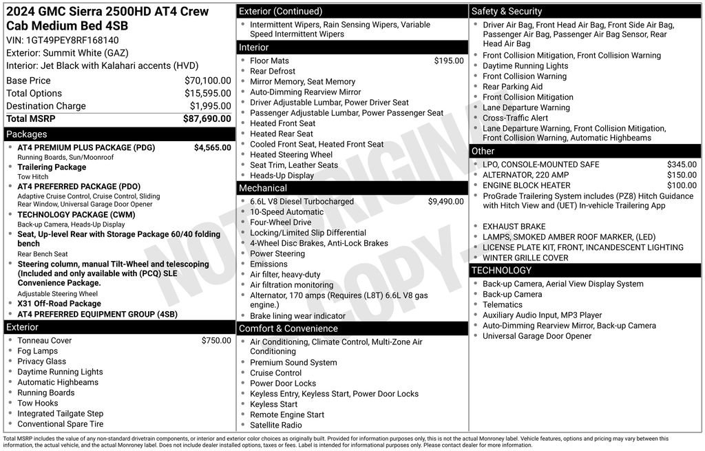 Used 2024 GMC Sierra 2500 AT4 w/ AT4 Premium Plus Package AWD/4WD image 9