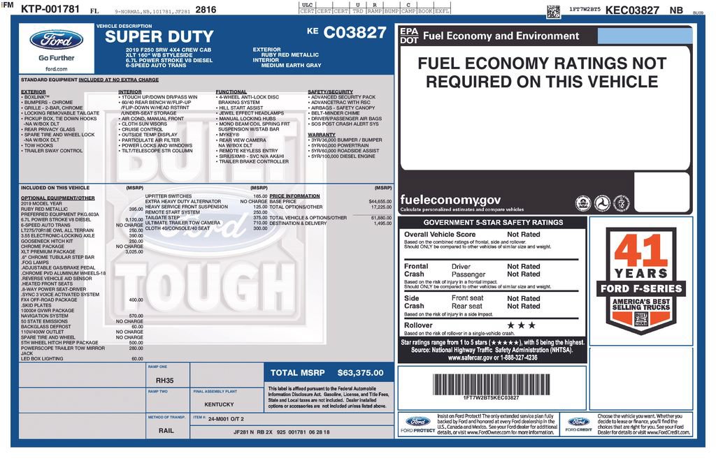 Certified 2019 Ford F250 XLT w/ XLT Premium Package AWD/4WD image 34