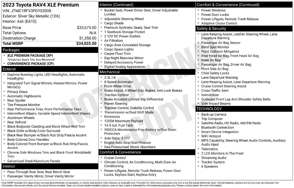 Used 2023 Toyota RAV4 XLE Premium FWD image 26