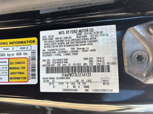 Certified 2020 Ford Mustang GT w/ Equipment Group 301A RWD image 19