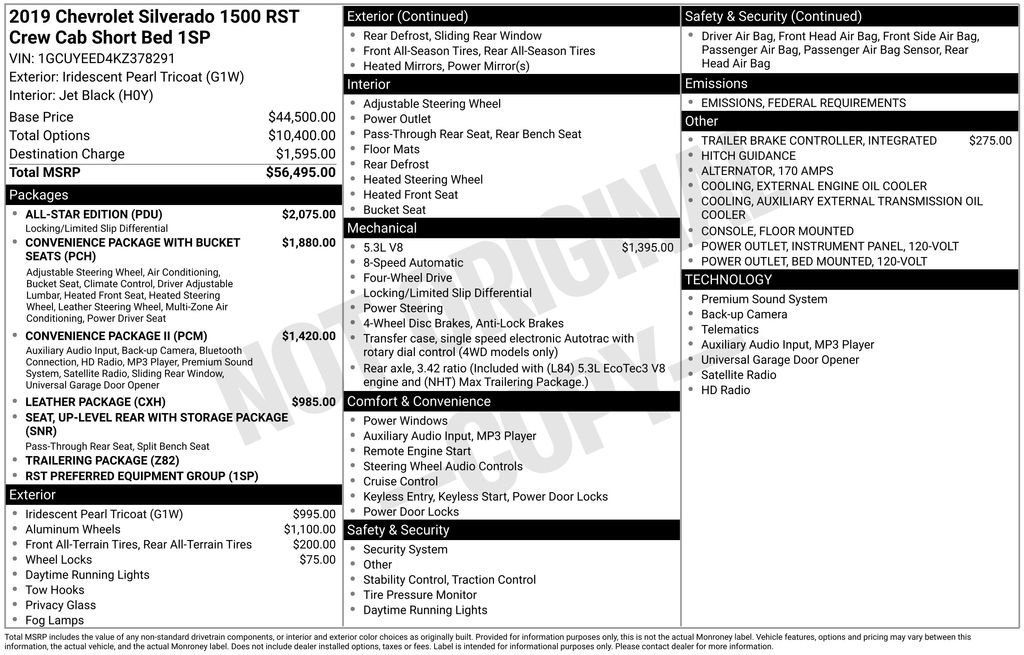 Used 2019 Chevrolet Silverado 1500 RST w/ All-Star Edition image 5