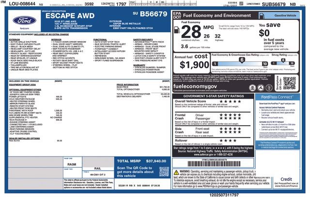 Certified 2025 Ford Escape ST-Line w/ Tech Pack #1 AWD/4WD image 5