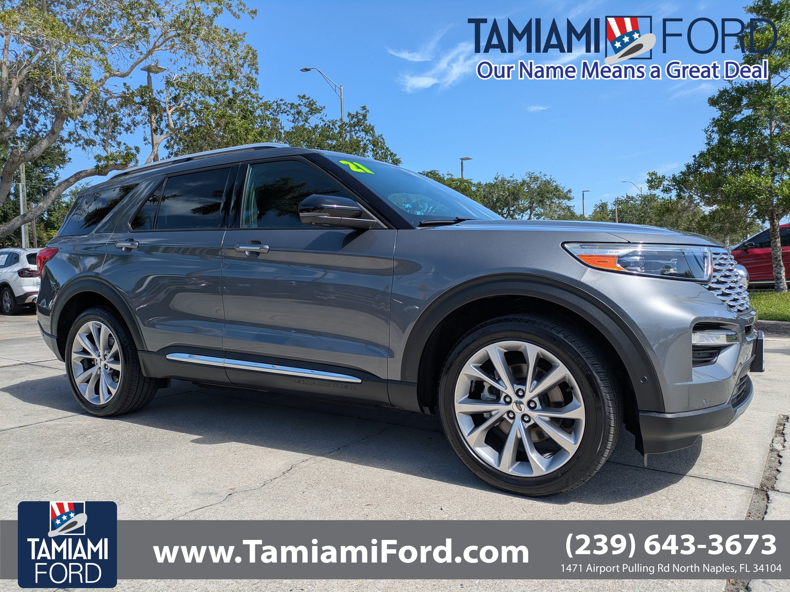 Certified 2021 Ford Explorer Platinum w/ Equipment Group 601A AWD/4WD image 1