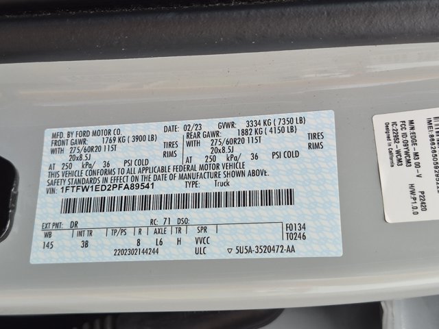 Certified 2023 Ford F150 Platinum w/ Equipment Group 701A High AWD/4WD image 38