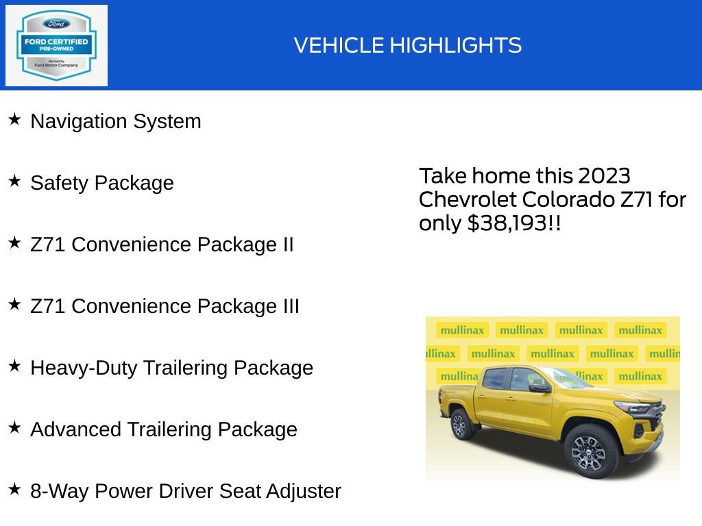 Used 2023 Chevrolet Colorado Z71 w/ Z71 Convenience Package 2 AWD/4WD image 18