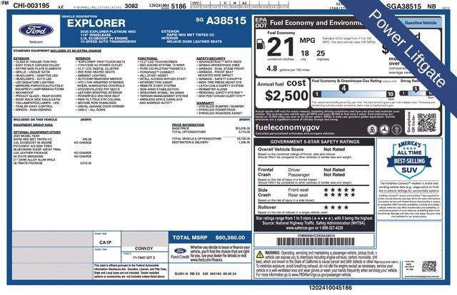 Certified 2025 Ford Explorer Platinum w/ Ultimate Package AWD/4WD image 20