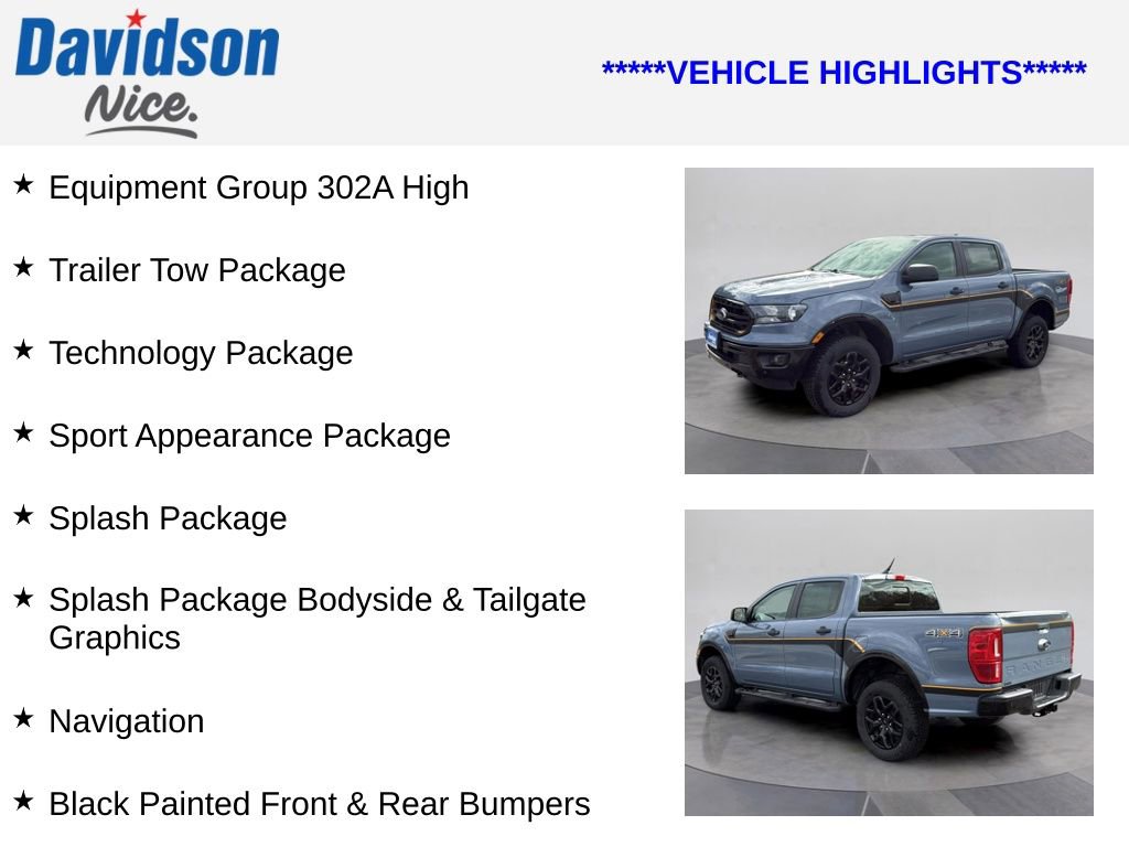 Certified 2023 Ford Ranger XLT w/ Equipment Group 302A High image 4