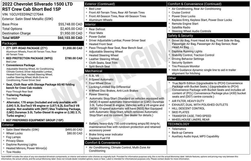 Used 2022 Chevrolet Silverado 1500 RST w/ Z71 Off-Road Package AWD/4WD image 37