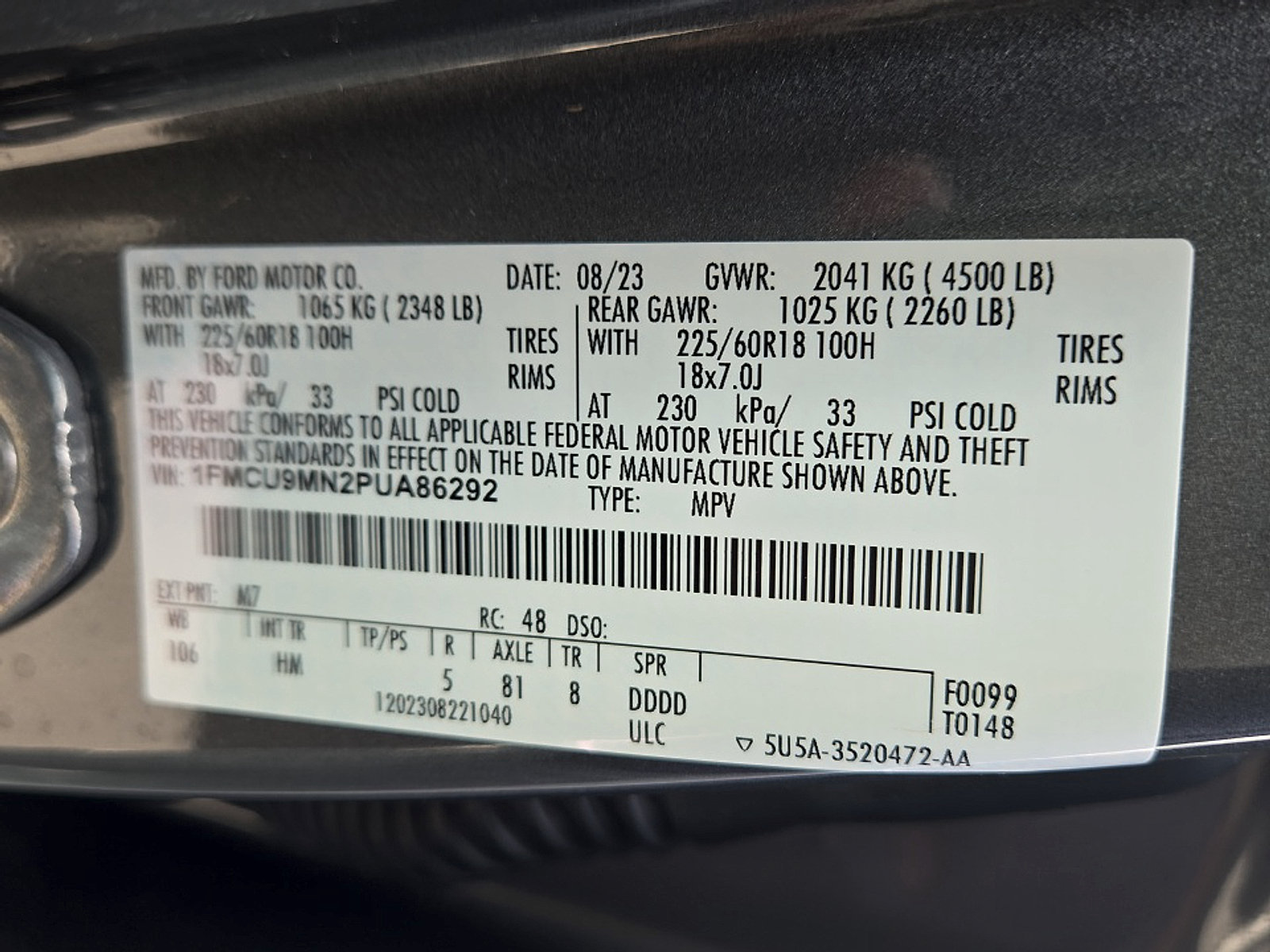 Certified 2023 Ford Escape ST-Line w/ Tech Pack #1 AWD/4WD image 25