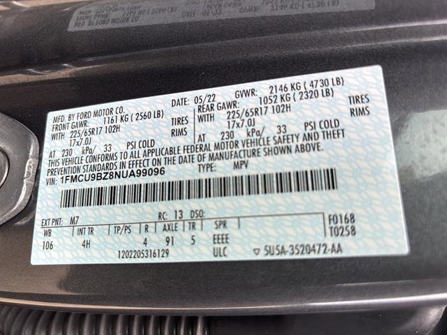 Certified 2022 Ford Escape SE AWD/4WD image 21