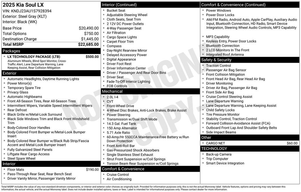 Used 2025 Kia Soul LX w/ LX Technology Package FWD image 26